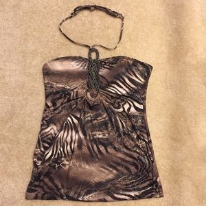 VENUS Animal Print Halter Top